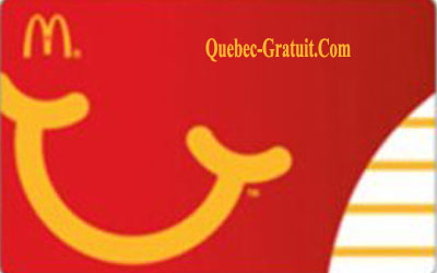 Carte cadeau McDonalds de 50 $