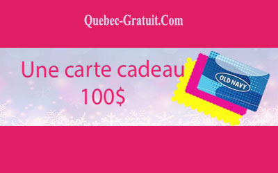 Carte cadeau Old Navy de 100 $