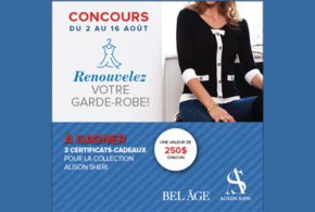 Certificats-cadeaux Alison Sheri de 250 $