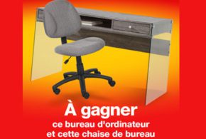 Chaise de bureau et bureau d'ordinateur
