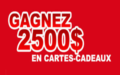 Ensemble cadeaux de 2500 $