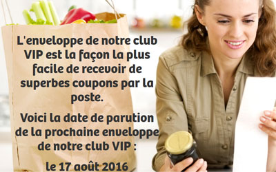 Enveloppes de coupons websaver à recevoir par poste