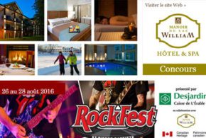 Forfait nuitée au Manoir du Lac William