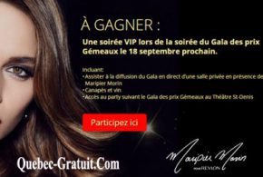 Soirée VIP lors de la soirée du Gala des prix Gémeaux