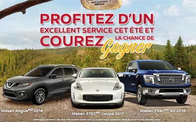 Un des trois véhicules Nissan