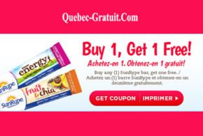 Une barre SunRype Gratuite