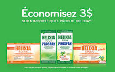 3 $ de rabais sur un produit Helixia