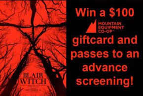 100 $ Mountain Equipment Co-op et billets de film