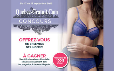 100 dans les magasins Silhouette Lingerie