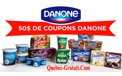 50$ en coupons rabais sur le portail de Danone