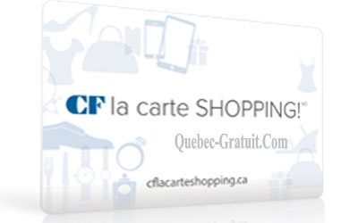 5000$ en cartes cadeaux CF la carte SHOPPING