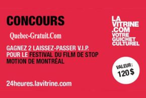 Billets VIP pour le Festival Stop Motion Montréal