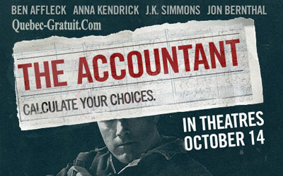 Billets pour l'avant-première du film The accountant