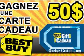 Carte cadeau Best Buy de 50 $