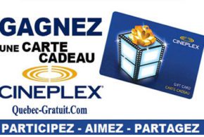 Carte cadeau Cineplex de 50 $