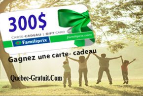 Carte cadeau Familiprix de 300 $