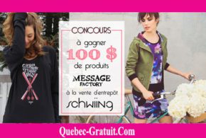 Carte cadeau MESSAGE FACTORY de 100$