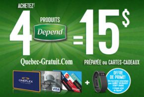 Carte-cadeau Visa de 15$ Gratuite