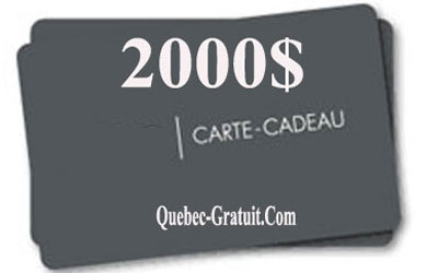 Carte-cadeau de Le Château de 2000 $