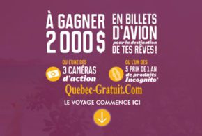 Carte cadeau électronique de 2000$ chez Air Canada