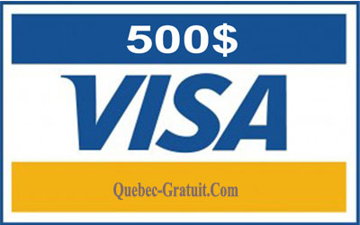 Cartes cadeaux Visa de 500 $