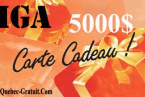 Chèque-cadeau IGA de 5000 $