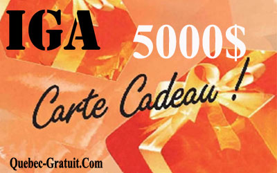 Chèque-cadeau IGA de 5000 $