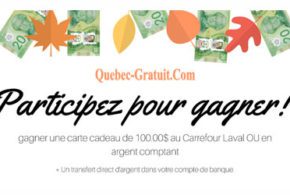 Concours gagnez 100$ en argent comptant