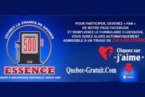 Concours gagnez 500$ en bon d'essence