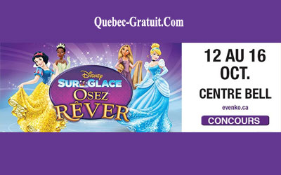 Concours gagnez des Billets pour Disney sur glace