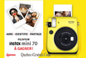 Concours gagnez un Appareil photo instantané Instax Mini 70