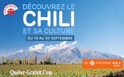 Concours gagnez un Voyage à Santiago, au Chili de 7500 $