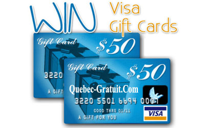 Concours gagnez une Carte cadeau Visa de 50$