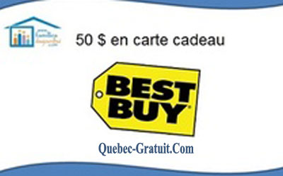 Concours gagnez une Carte cadeau de 50$ chez Best Buy