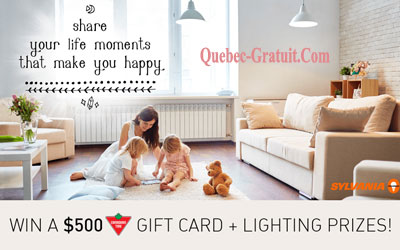 Concours gagnez une Carte cadeaux Canadian Tire de 500$