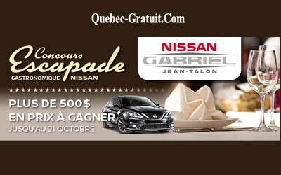 Concours gagnez une Escapade Gastronomique Nissan