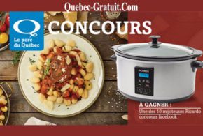 Concours gagnez une Mijoteuse Ricardo de 5,5 L