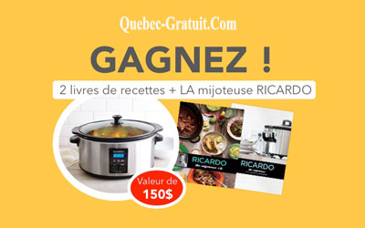 Concours gagnez une Mijoteuse de marque Ricardo et deux livres