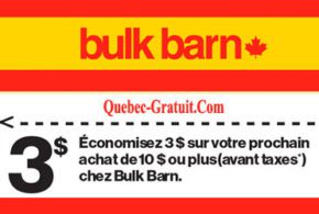 Coupon rabais de 3$ Bulk Barn