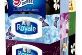 Coupons de 7$ pour des mouchoirs Royale