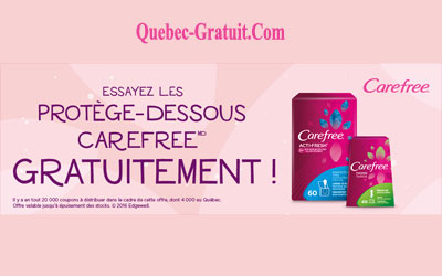 Emballage de protège-dessous Carefree Gratuit