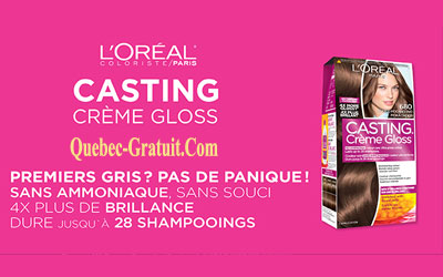 2$ à l’achat de colorant capillaire L’Oréal Casting crème gloss