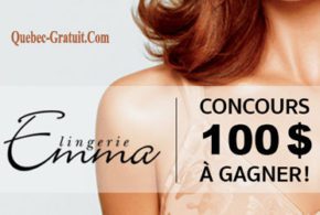 Concours gagnez 100 $ Lingerie Emma