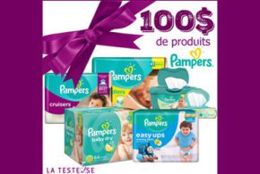 Concours gagnez 100$ de produits Pampers au choix