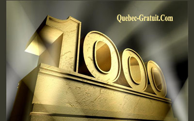 Concours gagnez 1000 $ cash