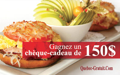 Concours gagnez 150$ au restaurant Batifol du Lac Beauport