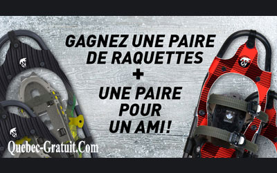 Concours gagnez 2 Paires de raquettes