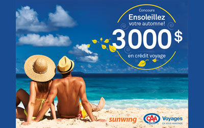 Concours gagnez 3000$ en crédit voyage