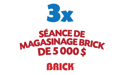Concours gagnez 5000 $ pour une séance de magasinage chez Brick
