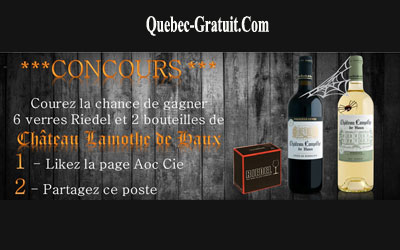 Concours gagnez 6 verres Riedel et 2 bouteilles de Châteaux Lamothe de Haux